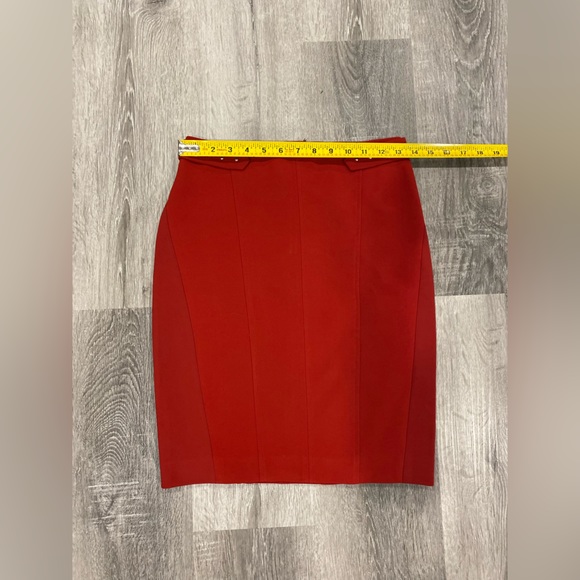 WHBM Red Pencil Skirt Size 00 - Picture 7 of 10